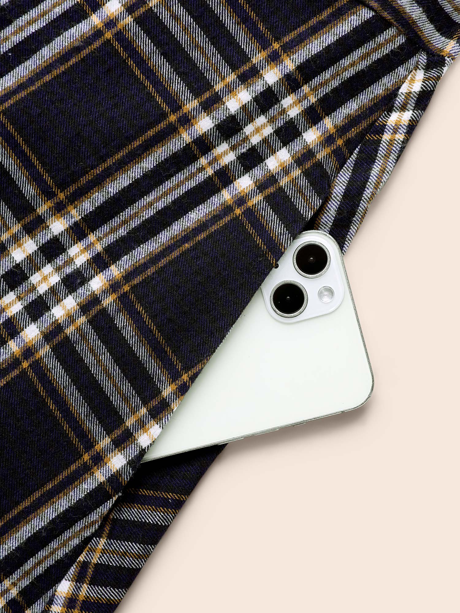 Shirt Collar Plaid Contrast Belted Dress