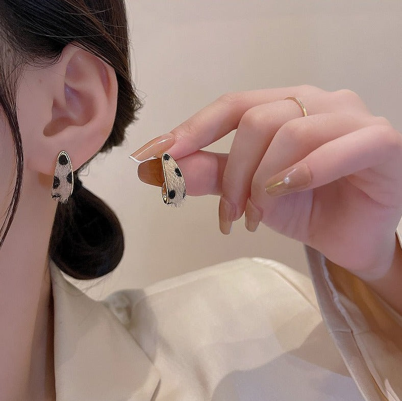 Leopard Print Stud Earrings