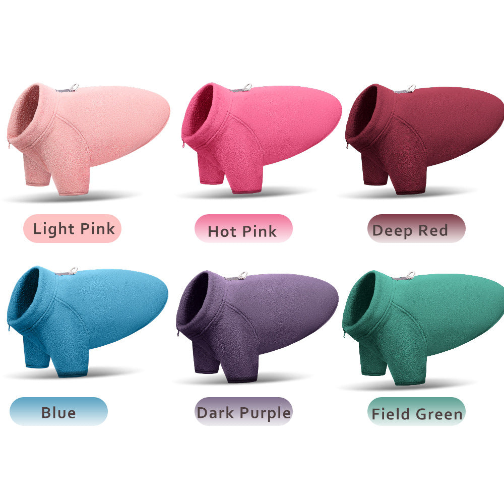 Two-Legged Fleece Solid Color Jacket Coat