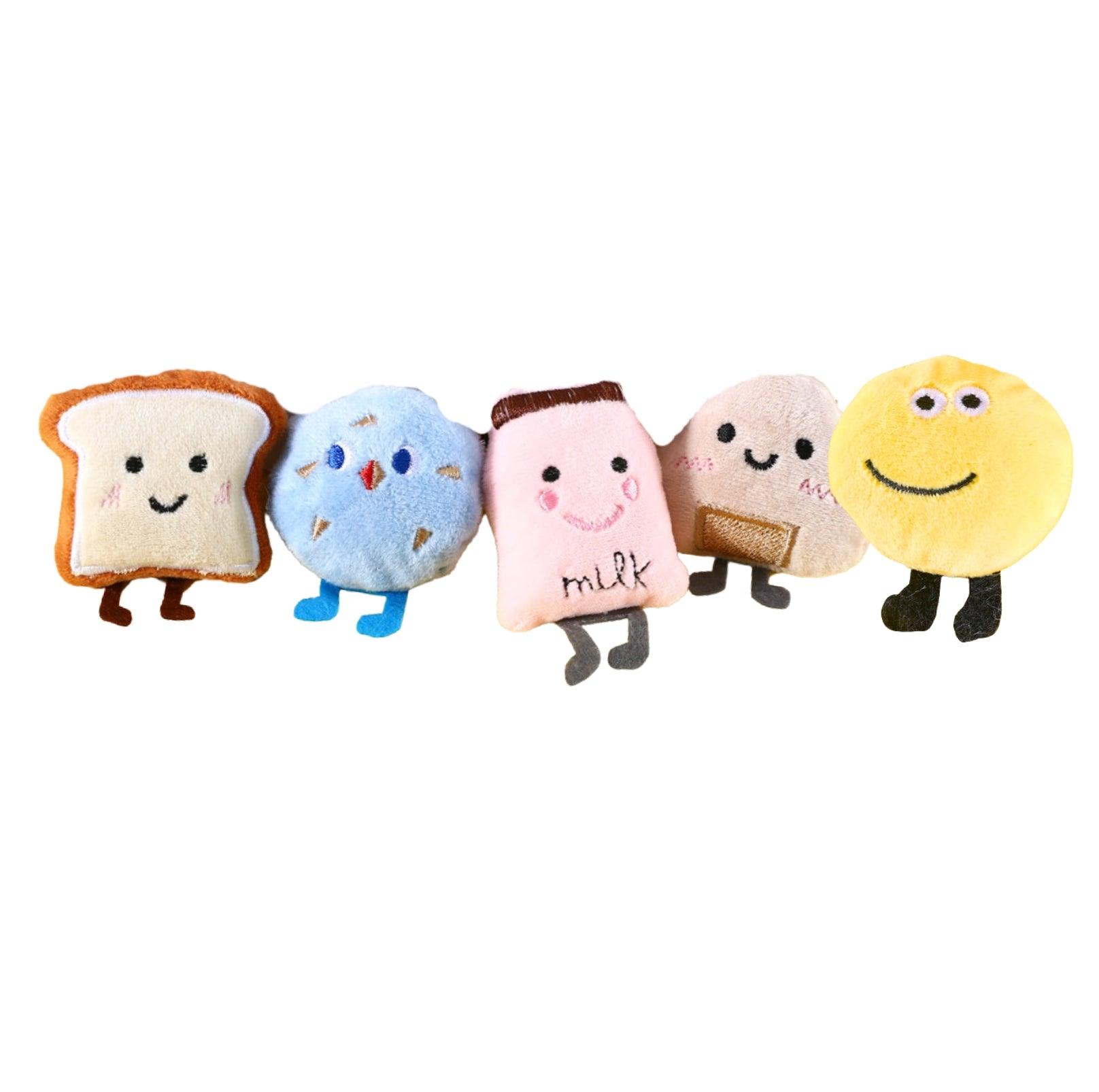 Food Lover Catnip Cat Toy Set With Bell (5pcs)