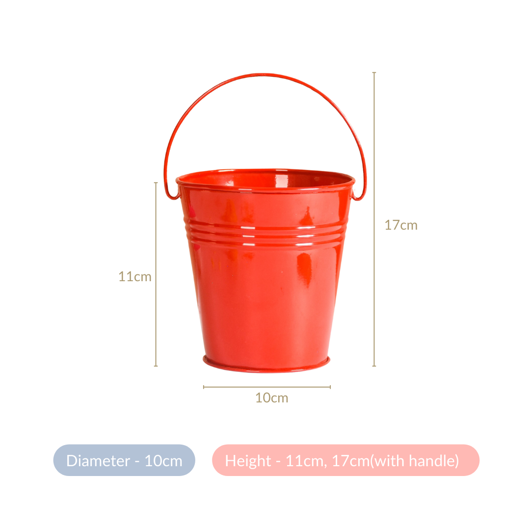 Colourful Metal Bucket Set Of 3
