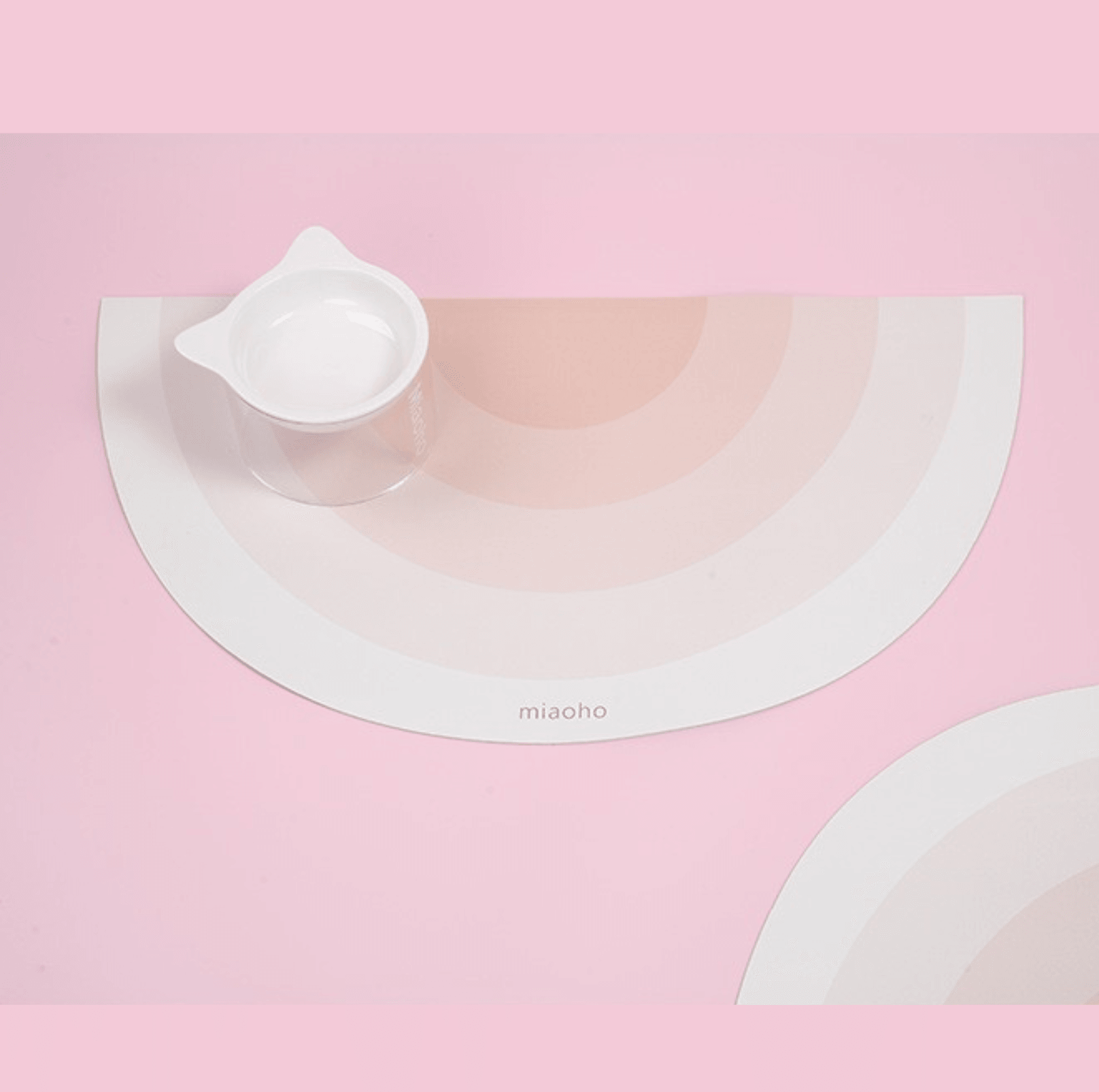 Miaoho Waterproof Semi-Circular Rainbow-Styled Pet Food Mat