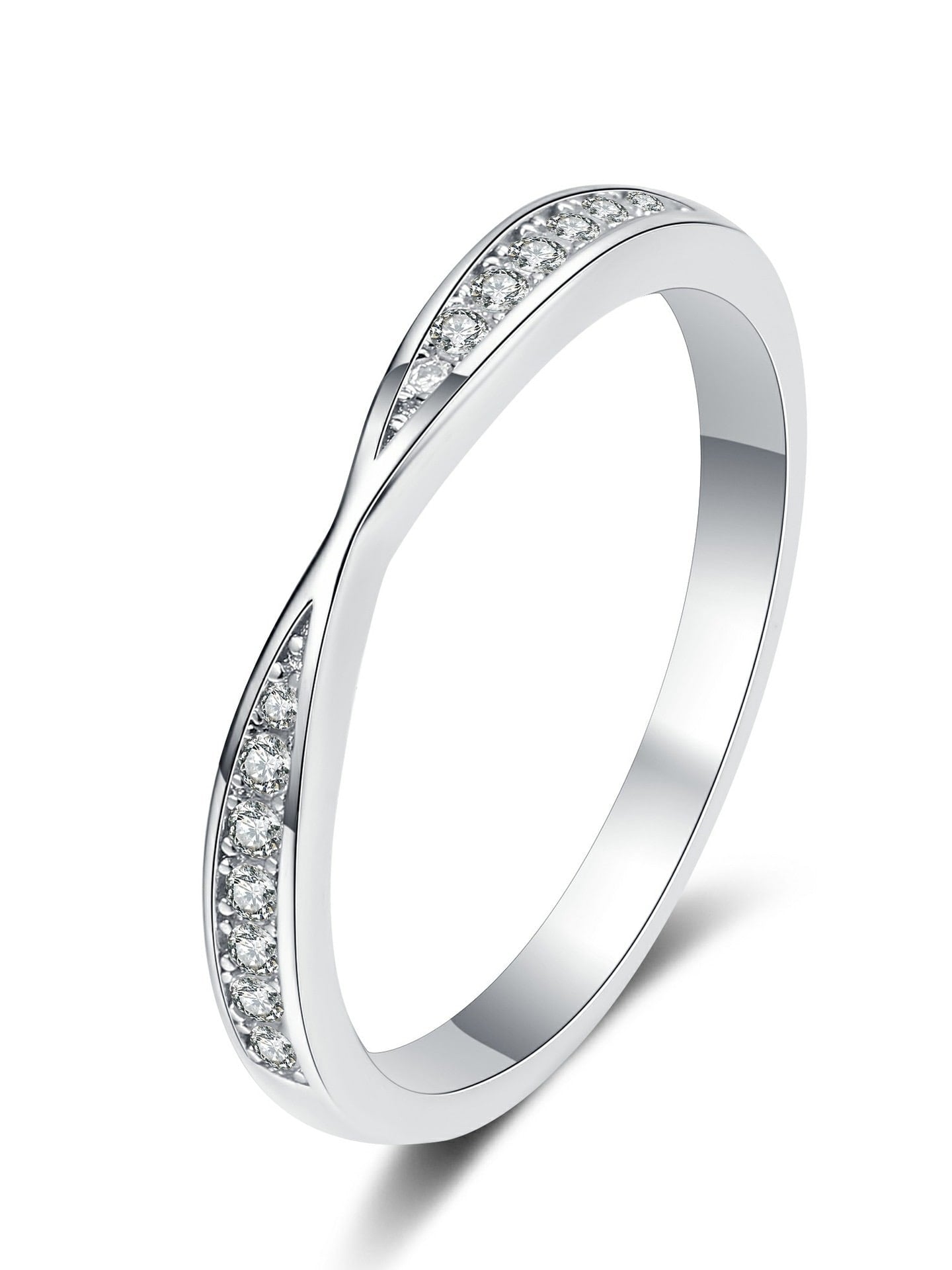 925 Sterling Silver Cubic Zirconia Band Ring