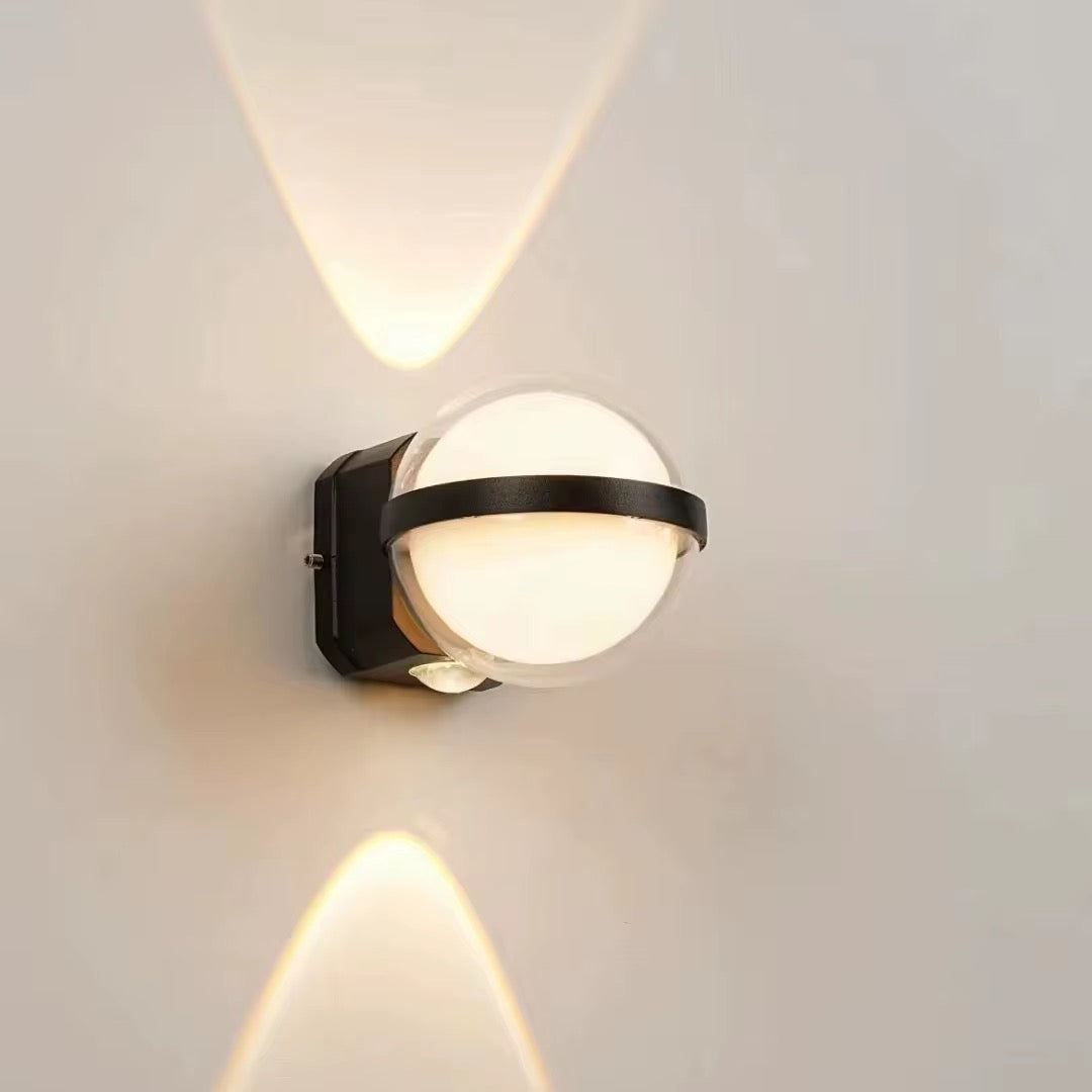 Modern Globe Wall Light with Dual Beam Effect