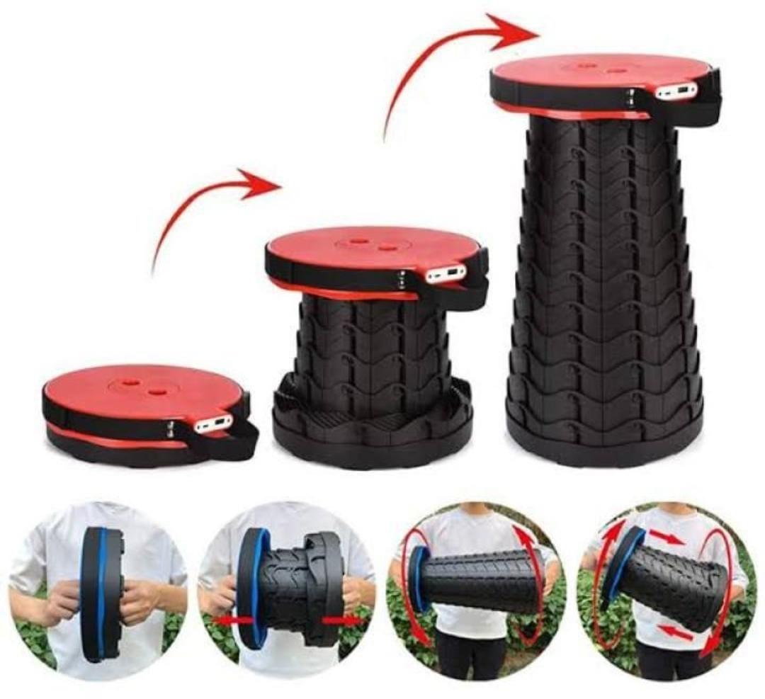 Portable Telescoping. Folding Stool - Lightweight & Sturdy-for home & outdoor use
