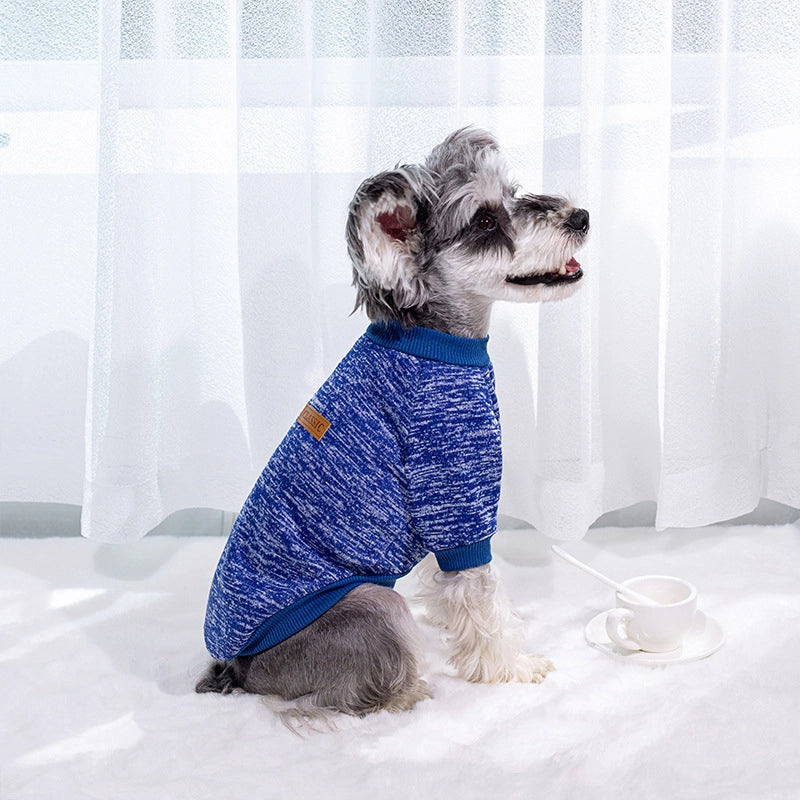 Dog Cat Pet Autumn And Winter Fleece-lined Two-legged Color Warm Sweater Wool Teddy Fadou Clothes Small And Medium-sized Dog