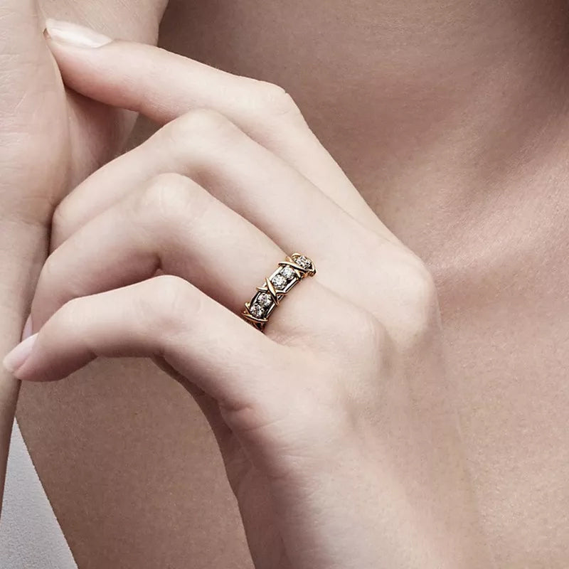 Cross Full Moissanite Diamond Ring