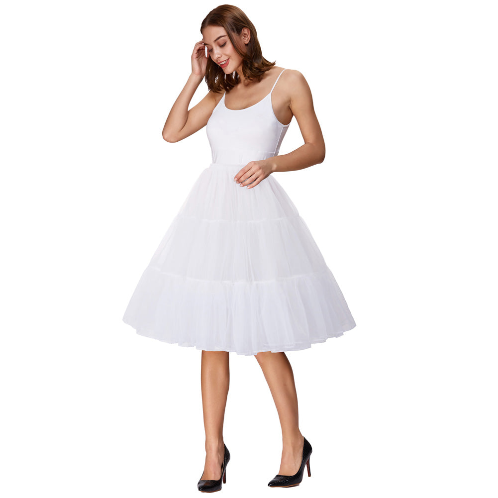 Organza Petticoat Underskirt Crinoline 3 Tiers Vintage Retro Dress