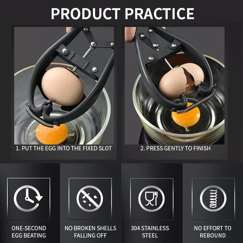 Multifunctional 2 in 1 egg opener - Super amazing egg beater tool