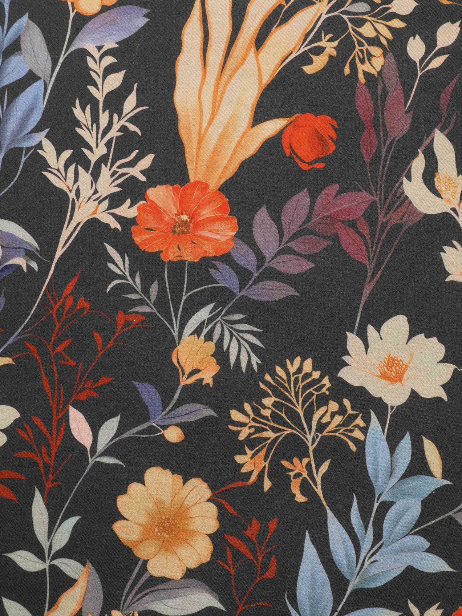 Floral Print Round Neck T-shirt