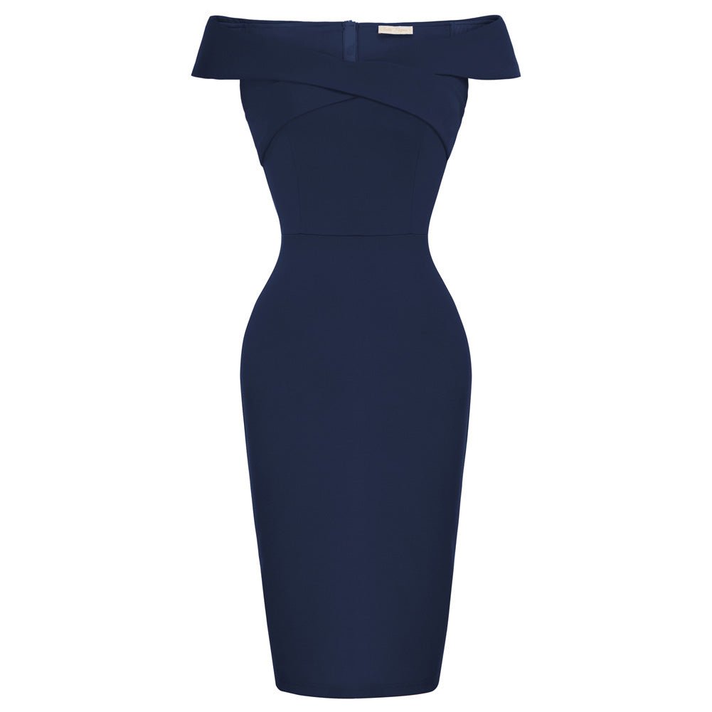 Vintage Off Shoulder V Neck Bodycon Pencil Dress Short Sleeve Homecoming Bodycon Dress Work Cocktail