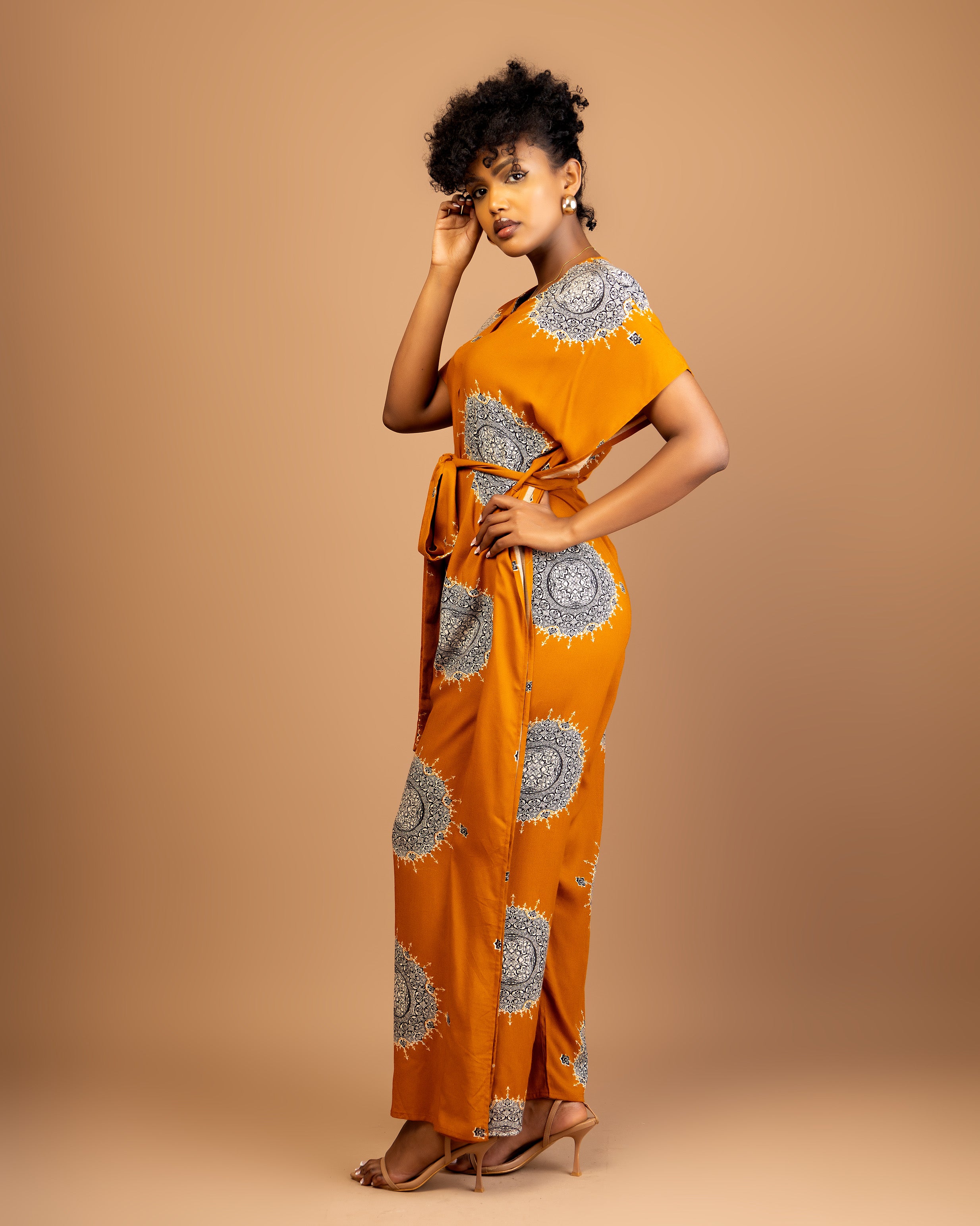 Mustard Wide-Leg Jumpsuit