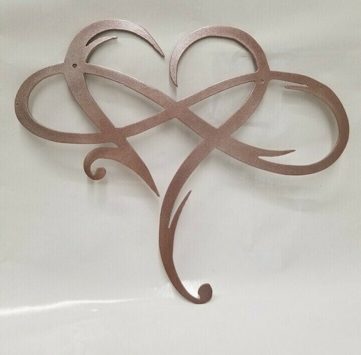 Infinity heart - Steel wall decor Metal Wall art