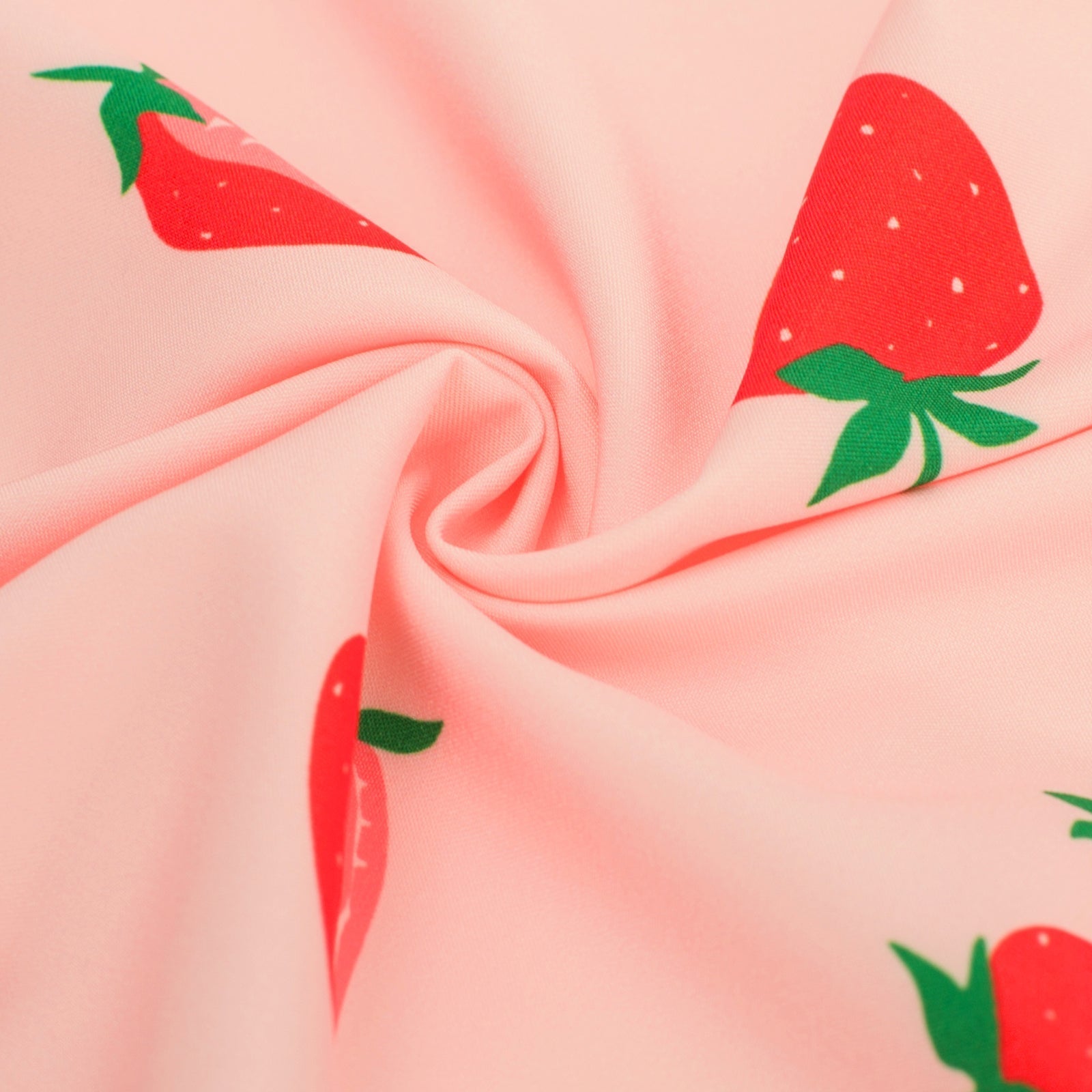 Leaf Patterns Pleated Buttons Decorated Elastic Waist High Waist Swing A-Line Skirt with Pockets