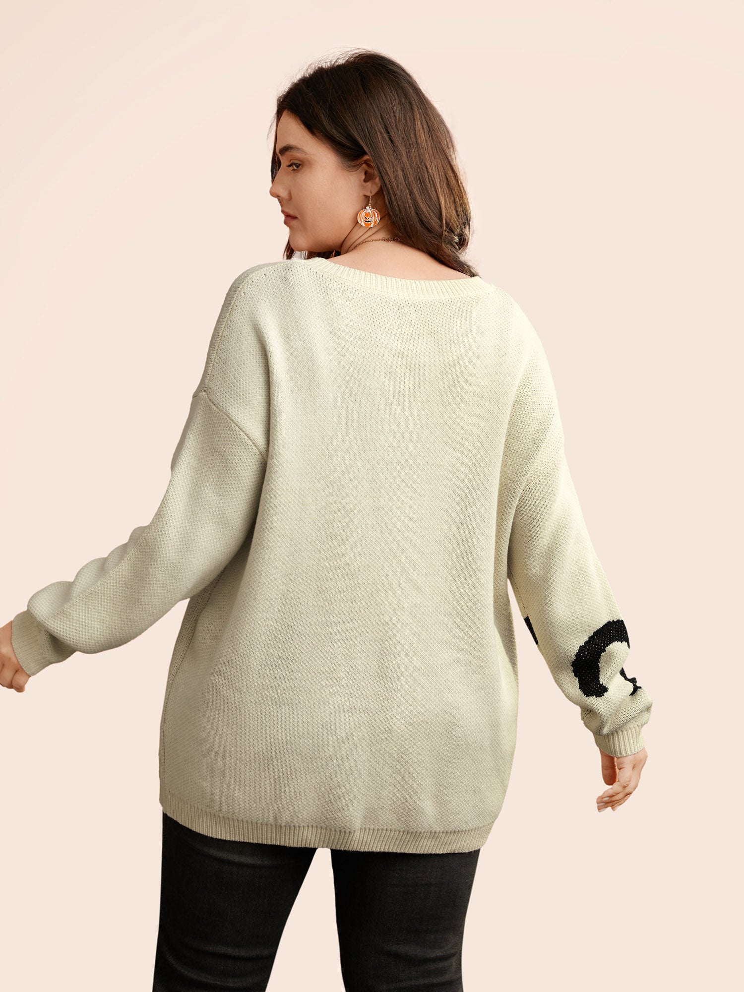 Mystic Cat Knit Crew Neck Pullover