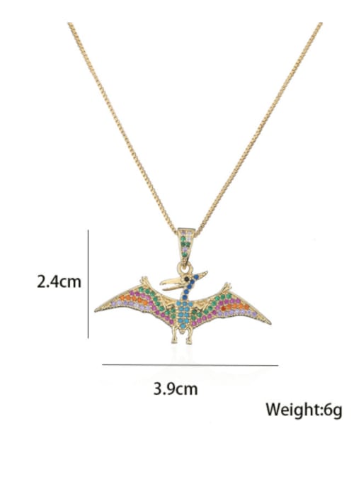 Cubic Zirconia Dinosaur Pendant & Chain