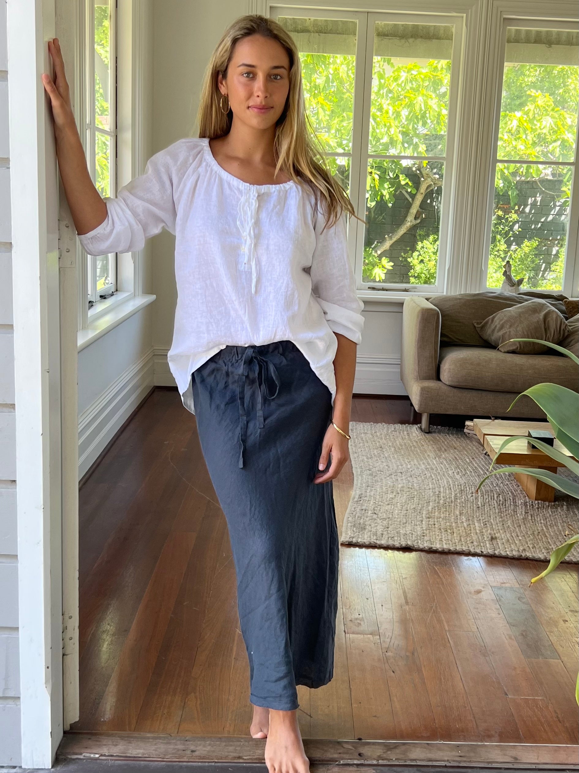 charcoal linen