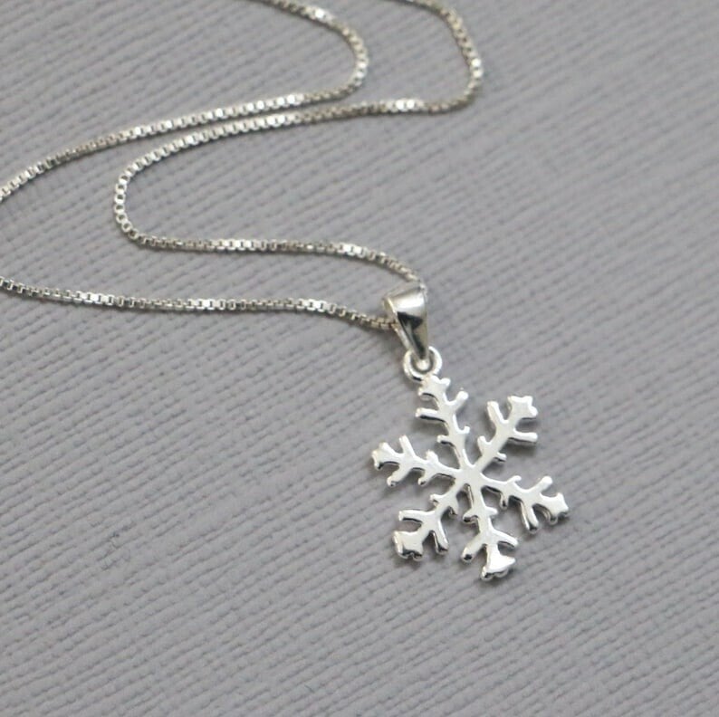 Winter Necklace, Snowflake Necklace, Bridesmaid Necklace, Gift for Her