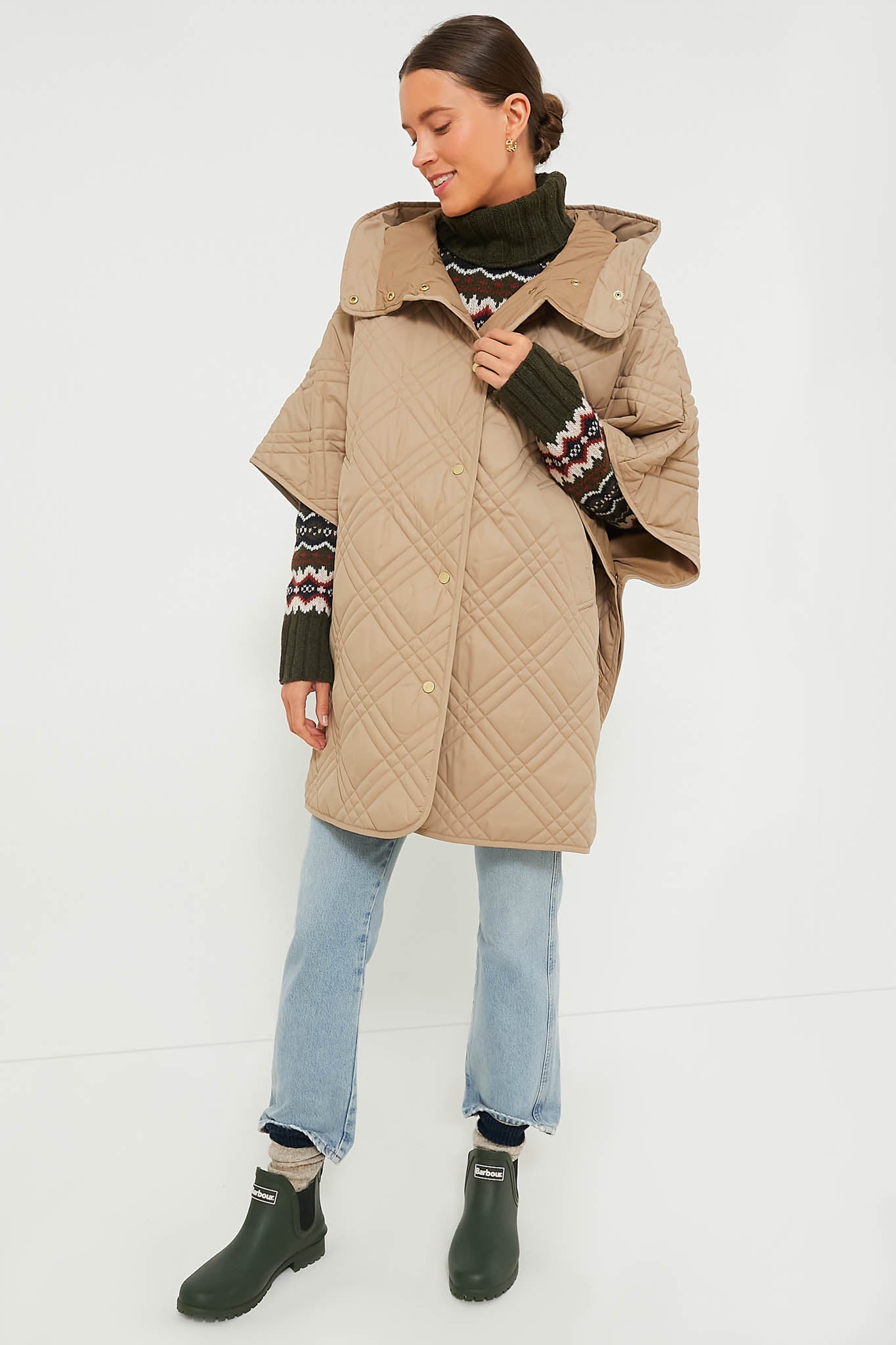 Honey Astor Quilted Cape