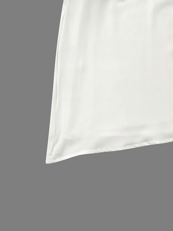 A-Line Capelet Contrast Color Printed Mock Neck Maxi Dresses