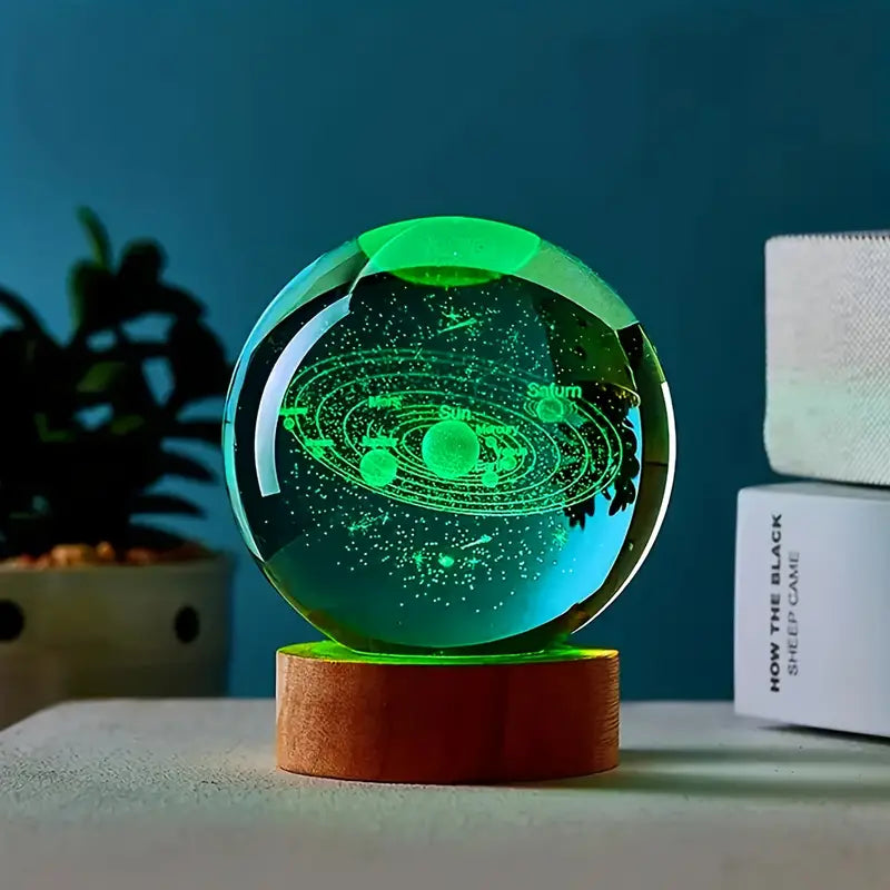 3D Galaxy Crystal Ball Night Lamp.
