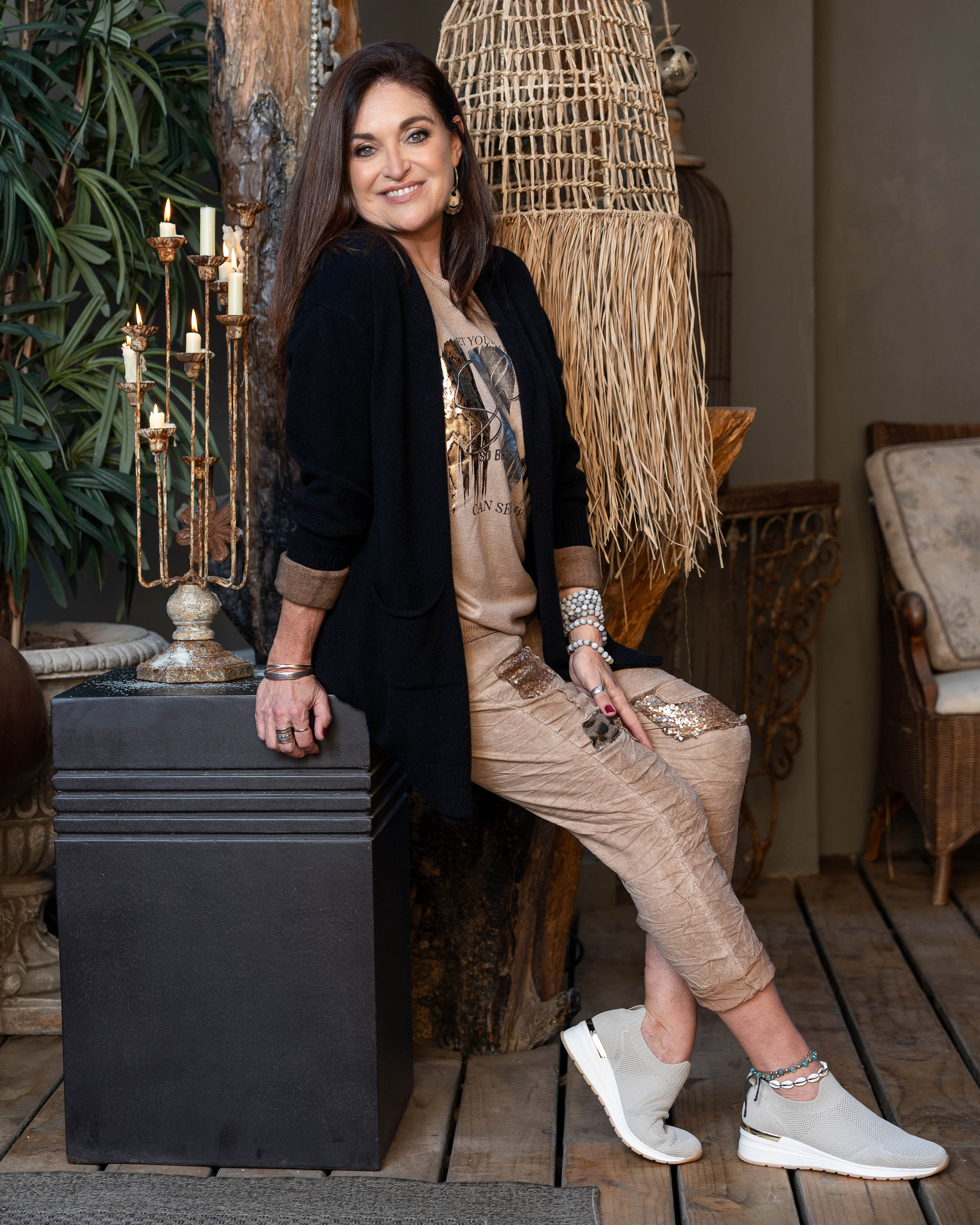 Let's Get Going Cardigan | Black