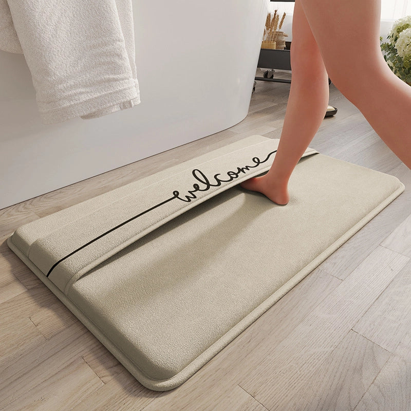 Casual Solid Color Polyester Fiber (polyester) Carpet Bathing