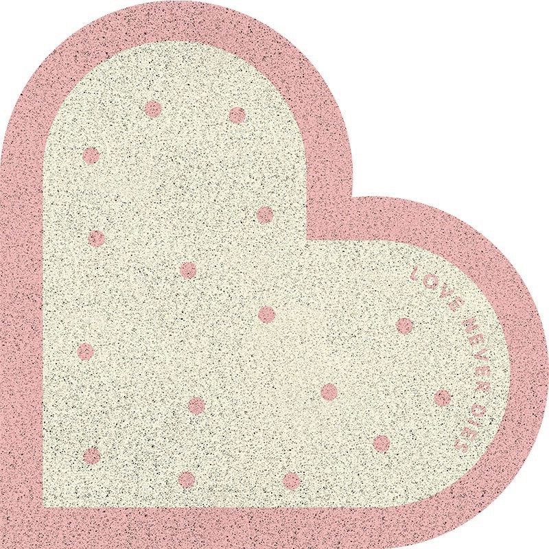 Casual Elegant Letter Heart Shape PVC Carpet Bathing