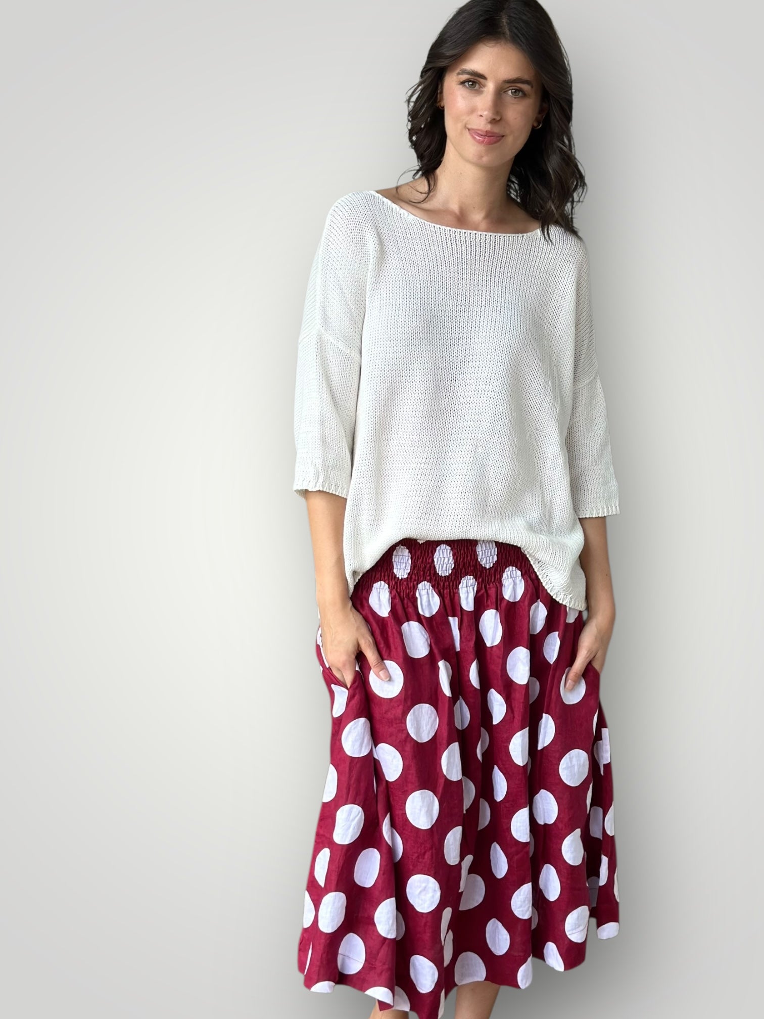 big wine spot linen