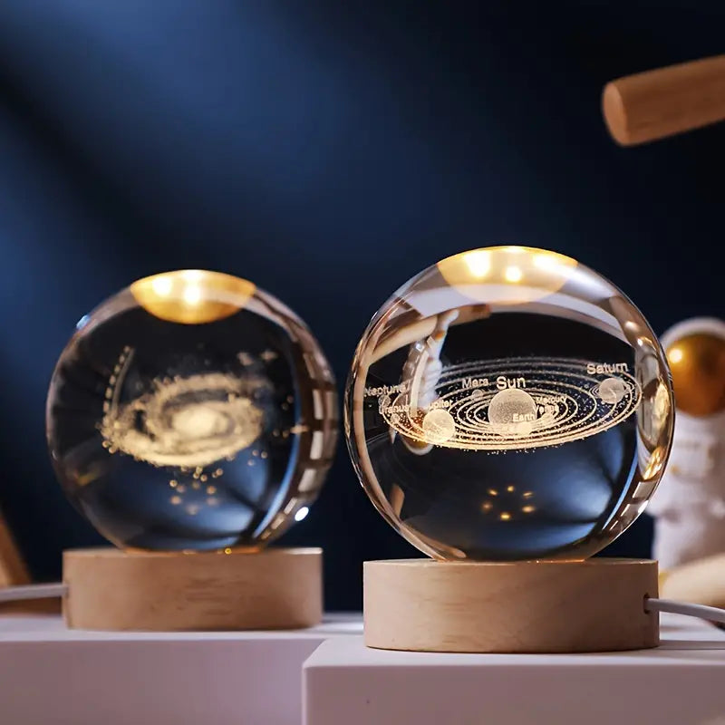 3D Galaxy Crystal Ball Night Lamp.