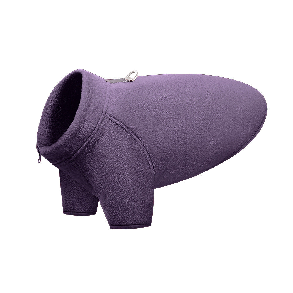 Two-Legged Fleece Solid Color Jacket Coat