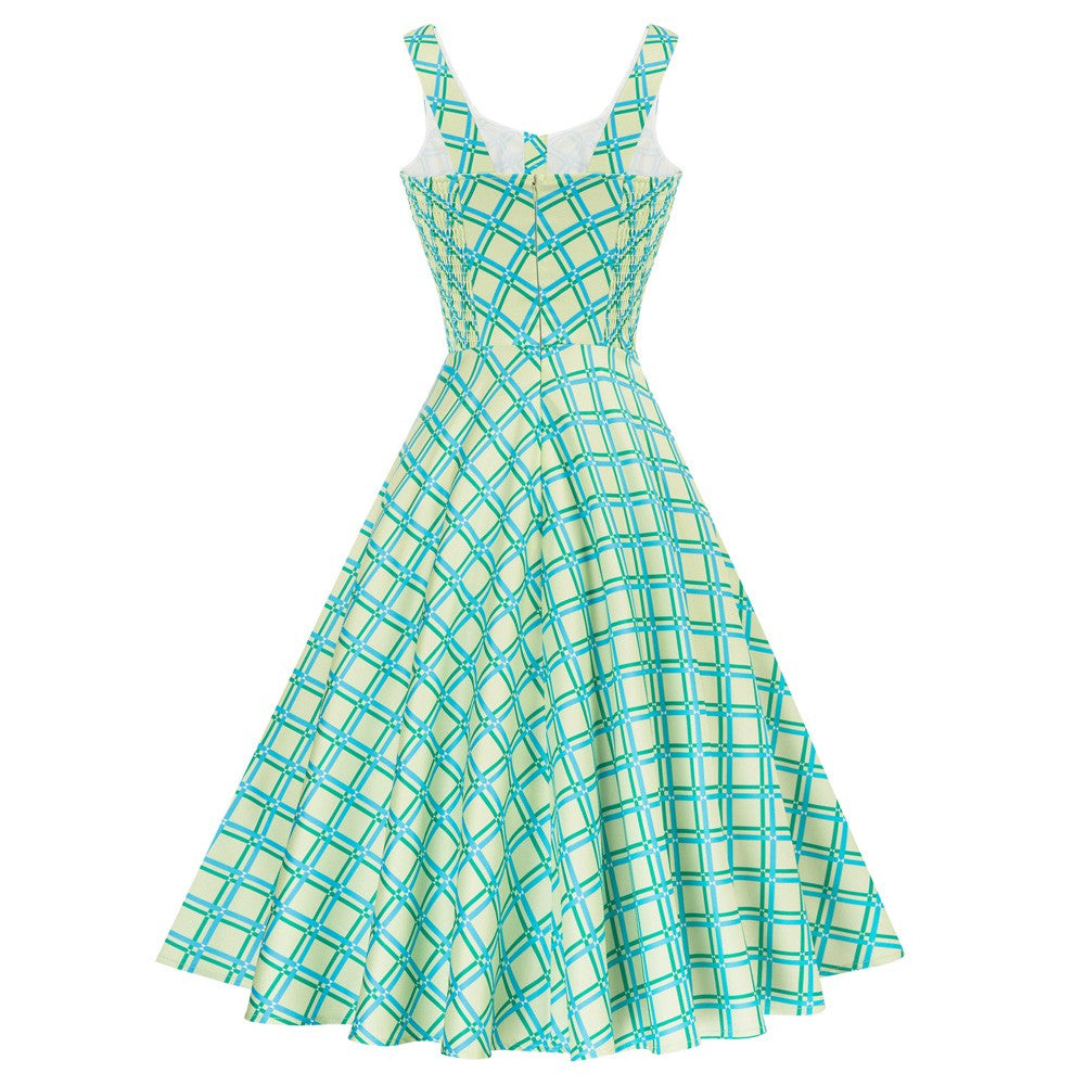 1950s Retro Vintage Sleeveless Homecoming Dresses Cocktail Party A-Line Dress