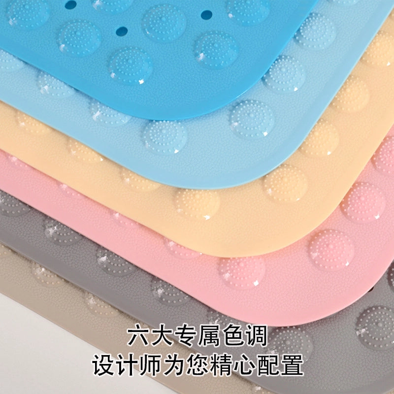 Modern Simple Solid Color Bathroom Non-slip Mat PVC Bathroom Household Anti-fall Floor Mat Shower Room Hydrophobic Floor Mat
