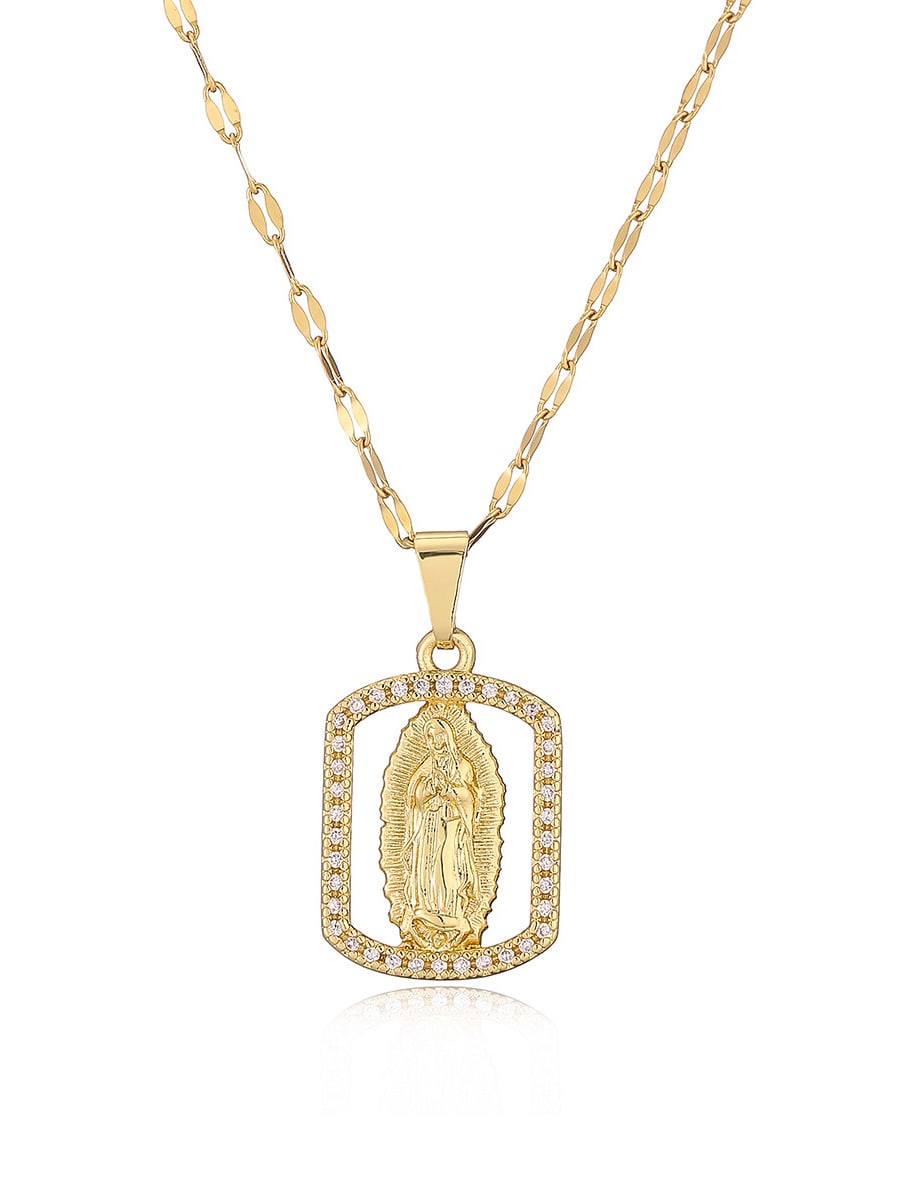 Cubic Zirconia Religious Necklace