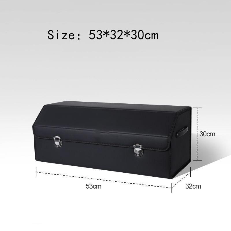 Portable Car Trunk Organizer Box Large Capacity Multiuse Tools Storage Bag Stowing Tidying Leather Folding