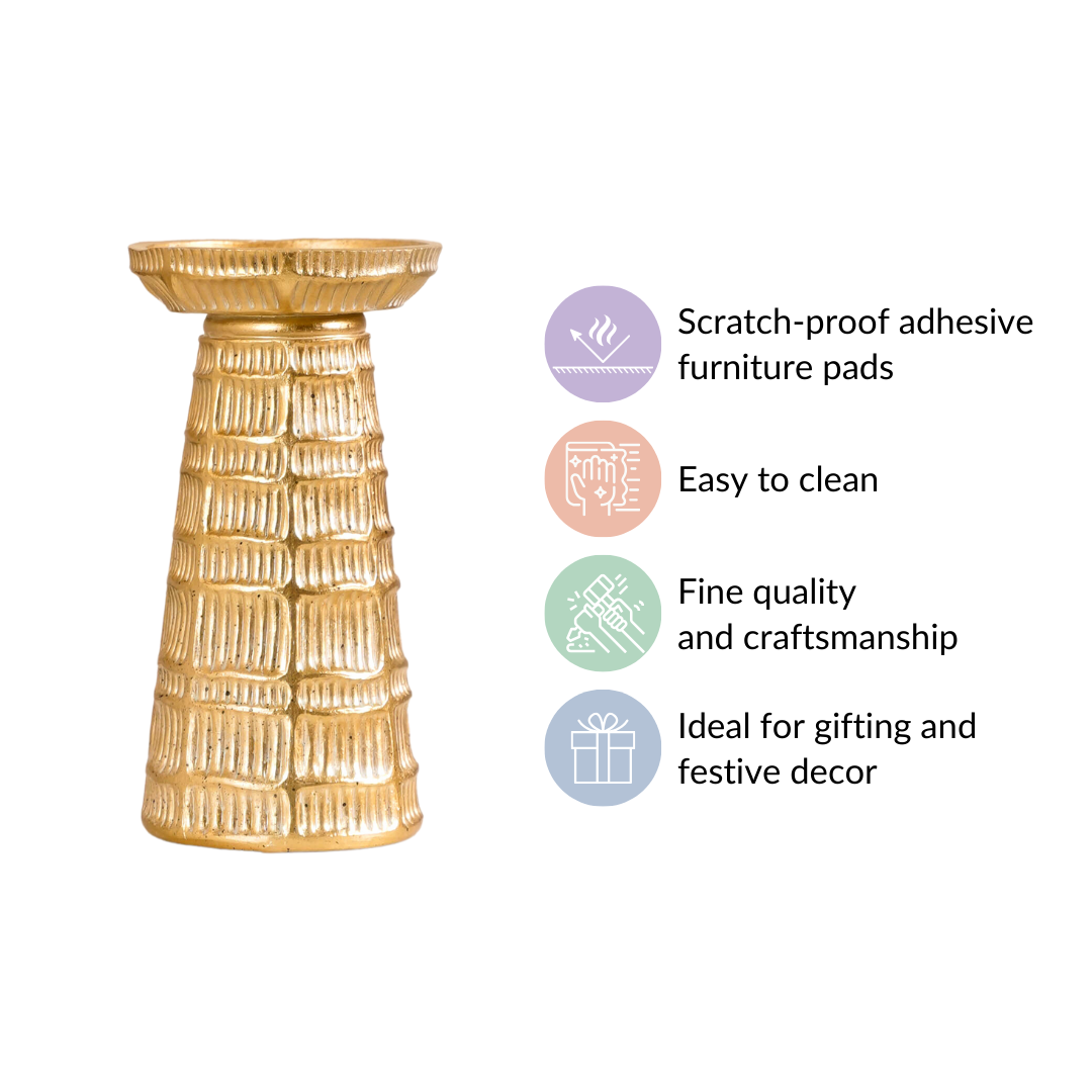 Golden Glow Candle Holder