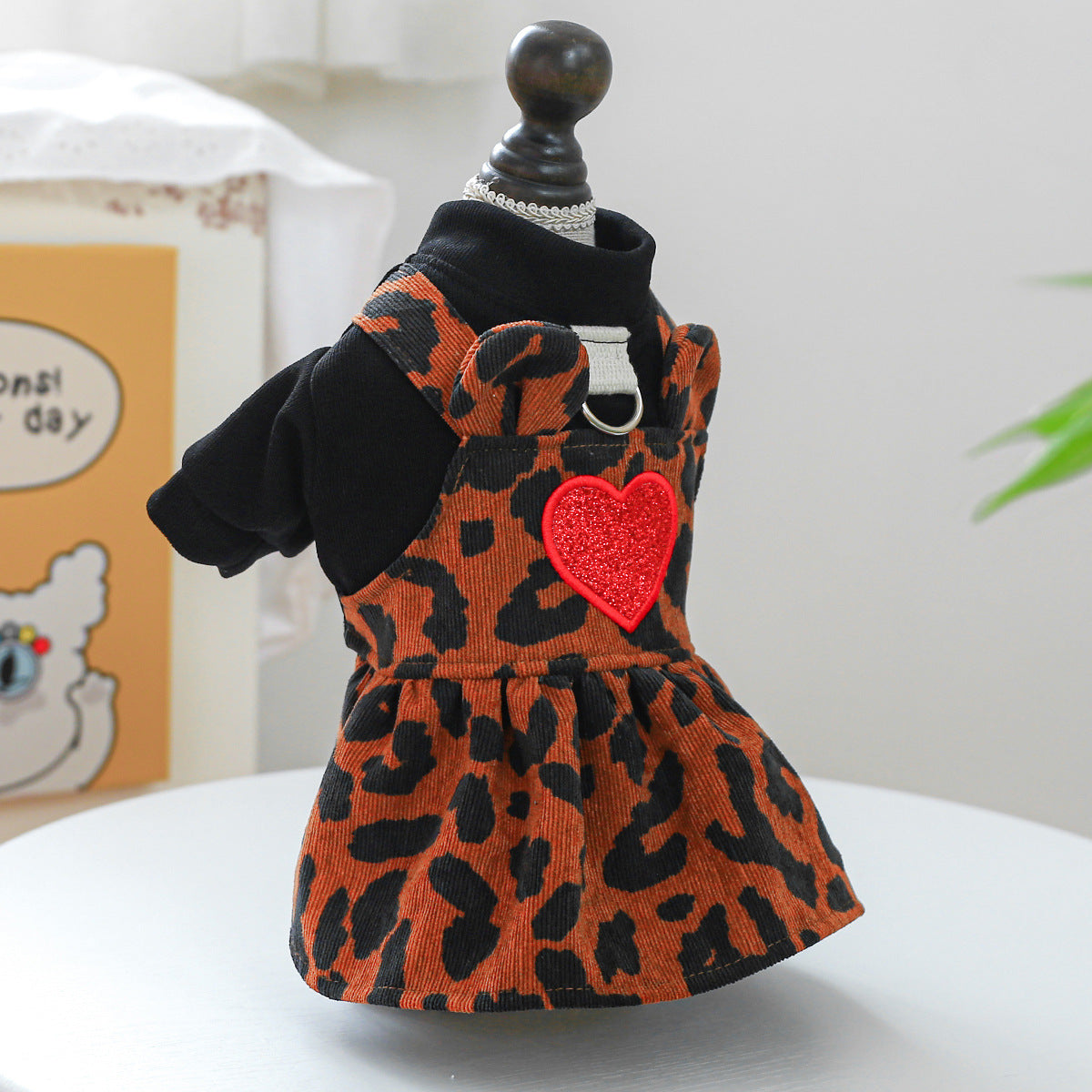 Leopard Printed Warm Dog Dress/Jumpsuits