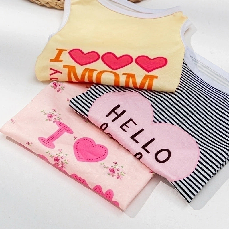 Casual Polyester Letter Color Block Pet Clothing