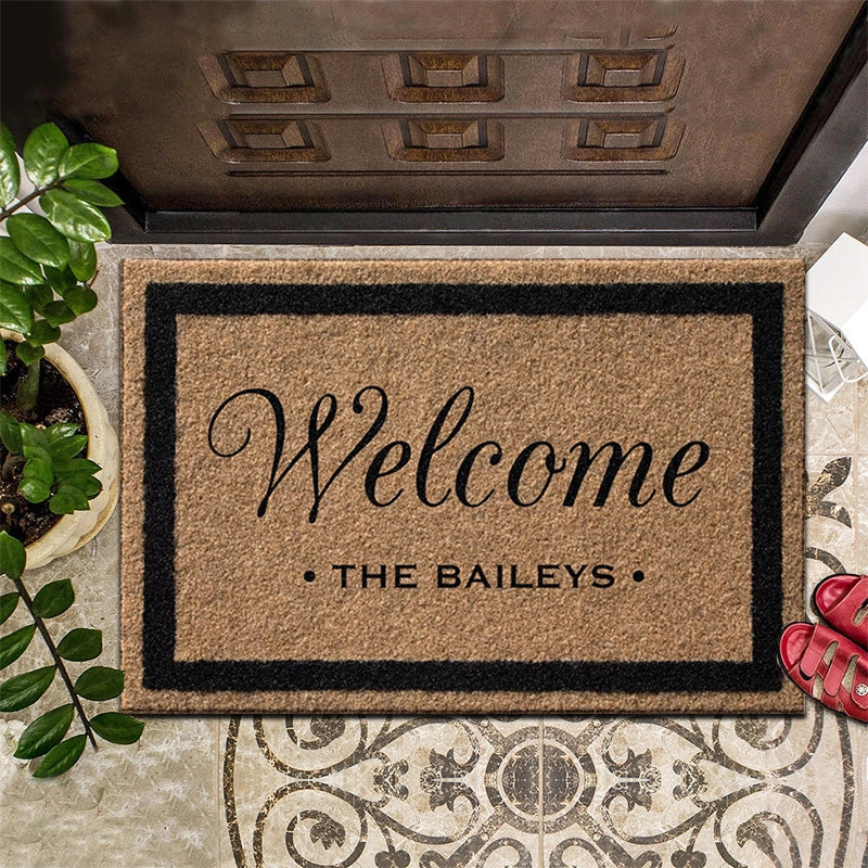Retro Animal Letter Flower Polyester Carpet Bathing