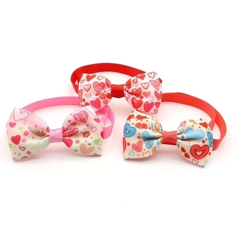 Valentine's Day Pet Cat Dog Heart Shape Bow Tie Pet Supplies