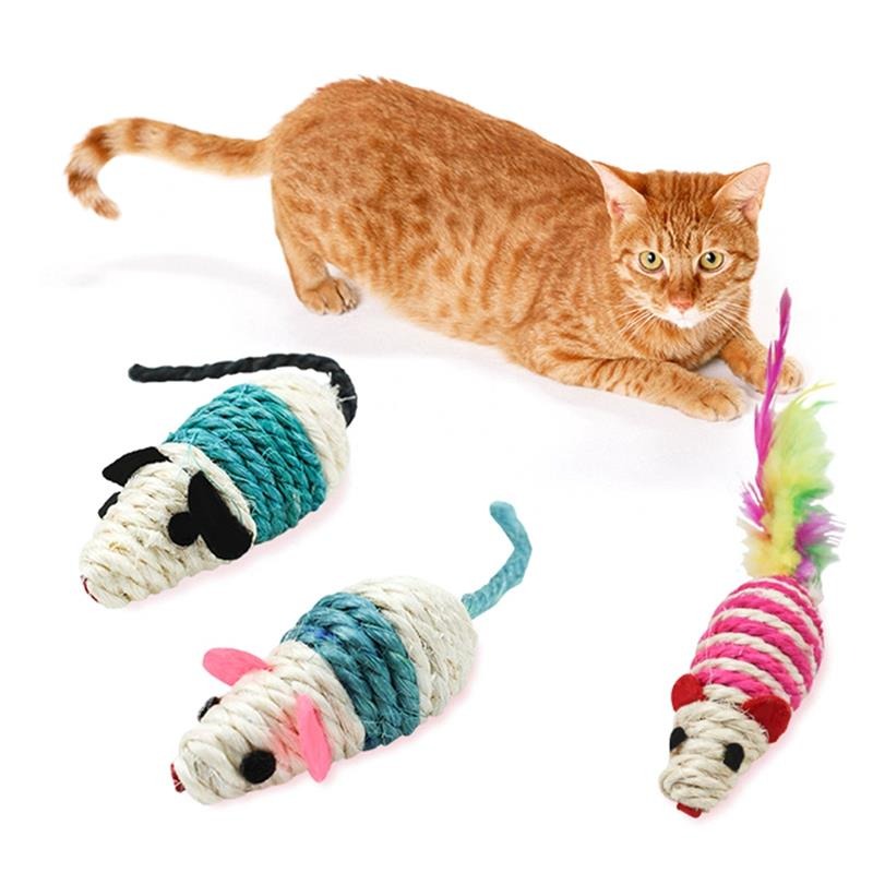3 Piece Mice Toy Set for Cat