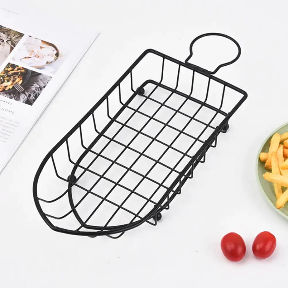 Boat Snack Basket French Fries Basket. Metal Wire Food Organizer For Home Restaurant