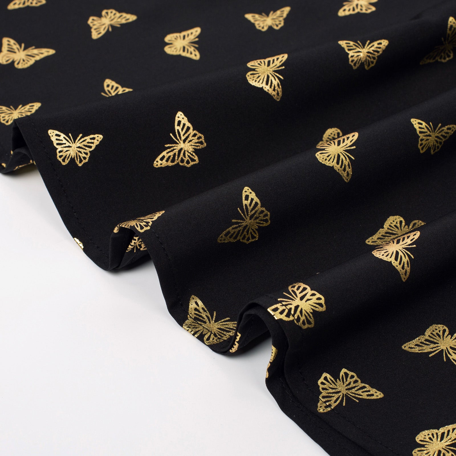 Vintage Sleeveless Butterfly Ruched A-Line Flowy Swing Midi Dress