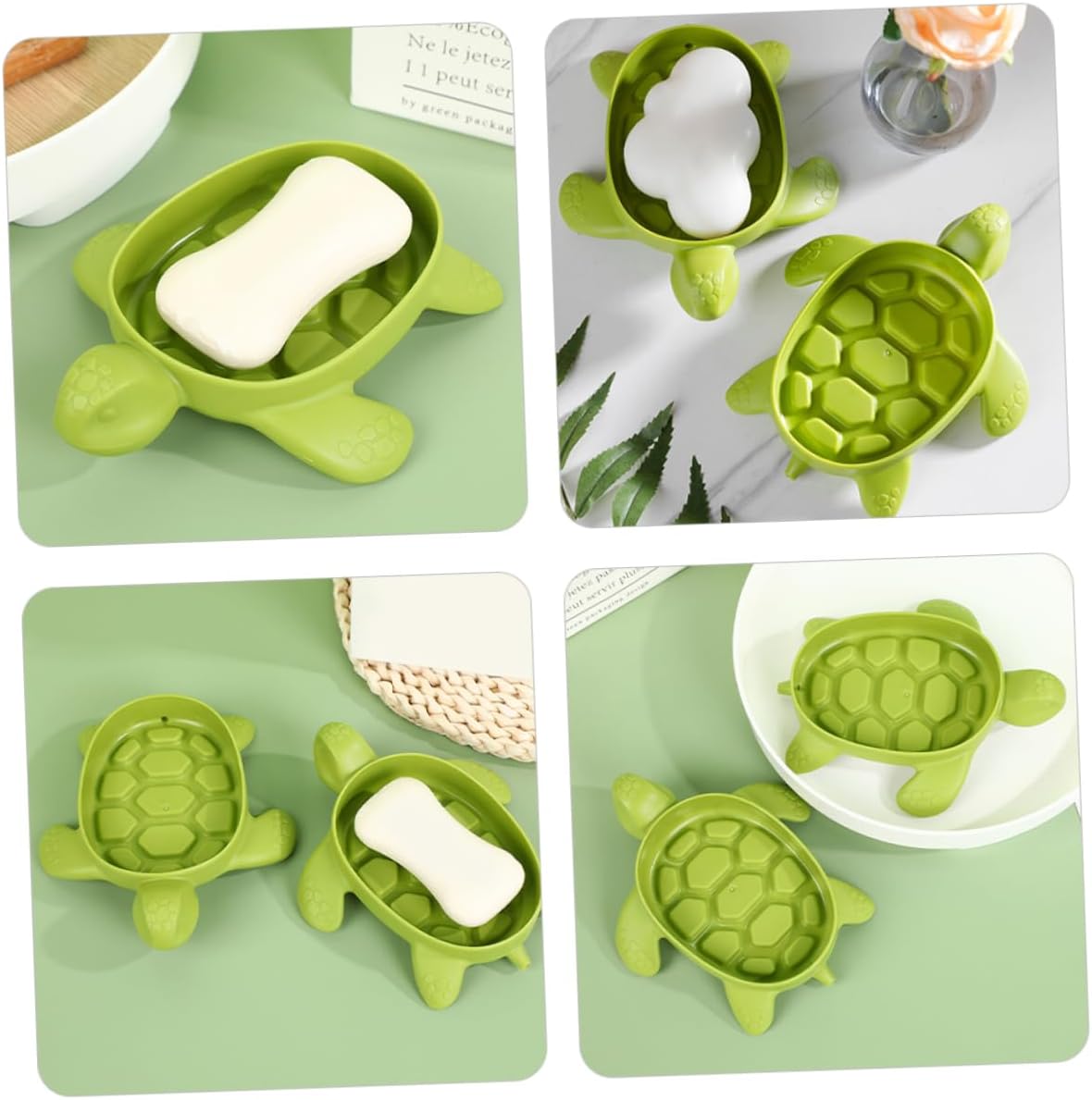 Turtle Soap Dish Holder Soap Storage Draining Tray