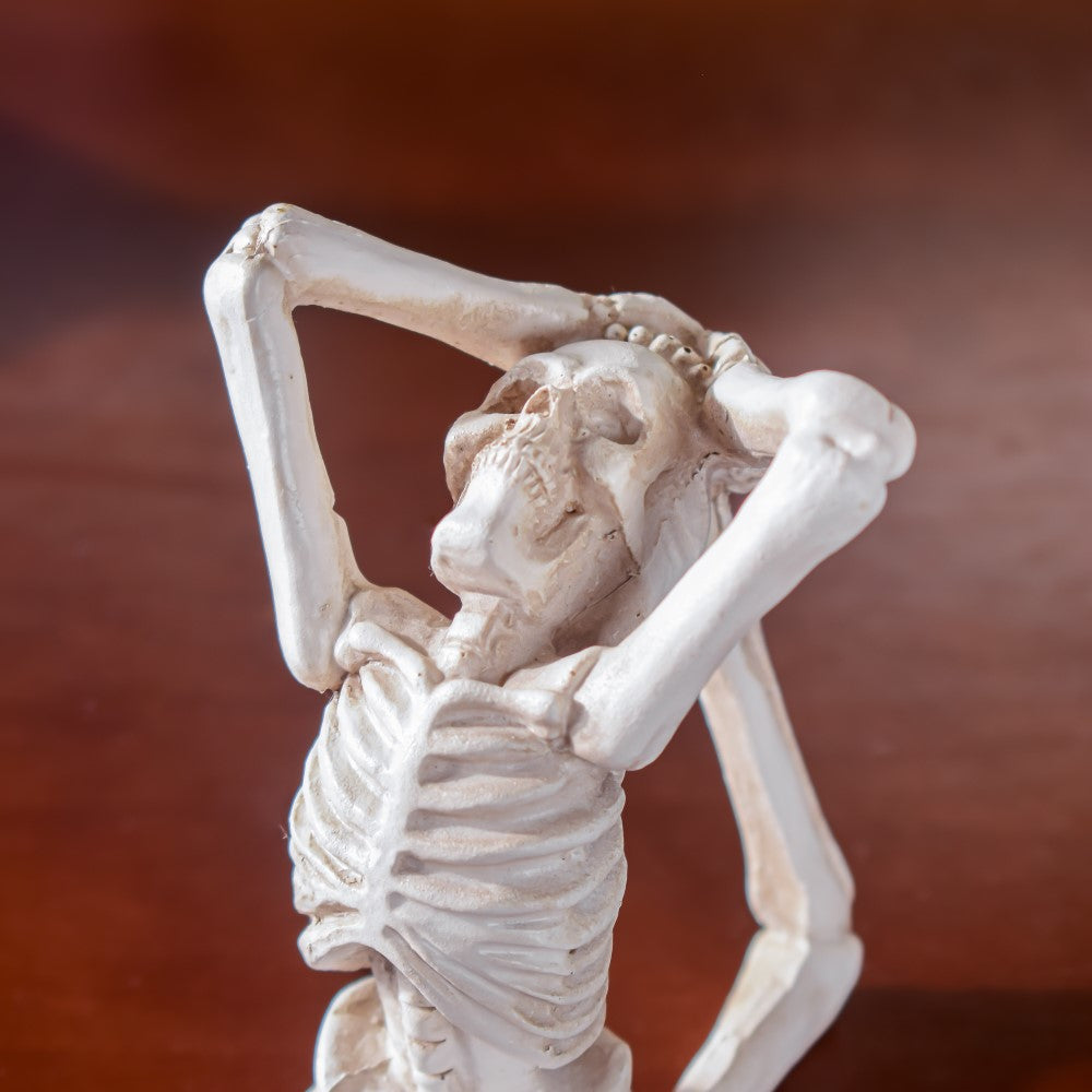 Yoga Skeleton Showpiece White Set Of 3