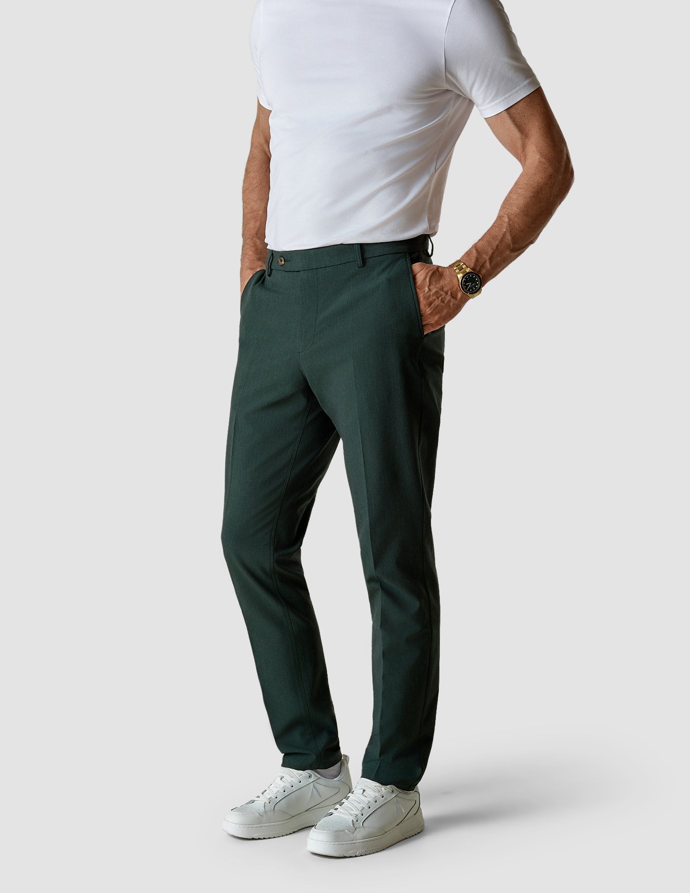 Essential Suit Pants Slim Pine Green