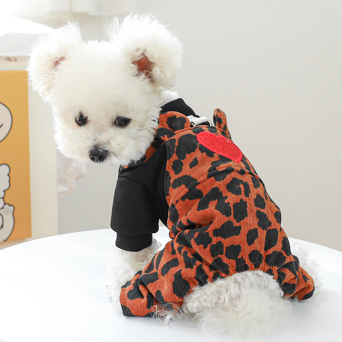 Leopard Printed Warm Dog Dress/Jumpsuits