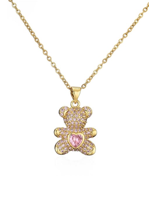 Gold Plated Bear Pendant & Chain