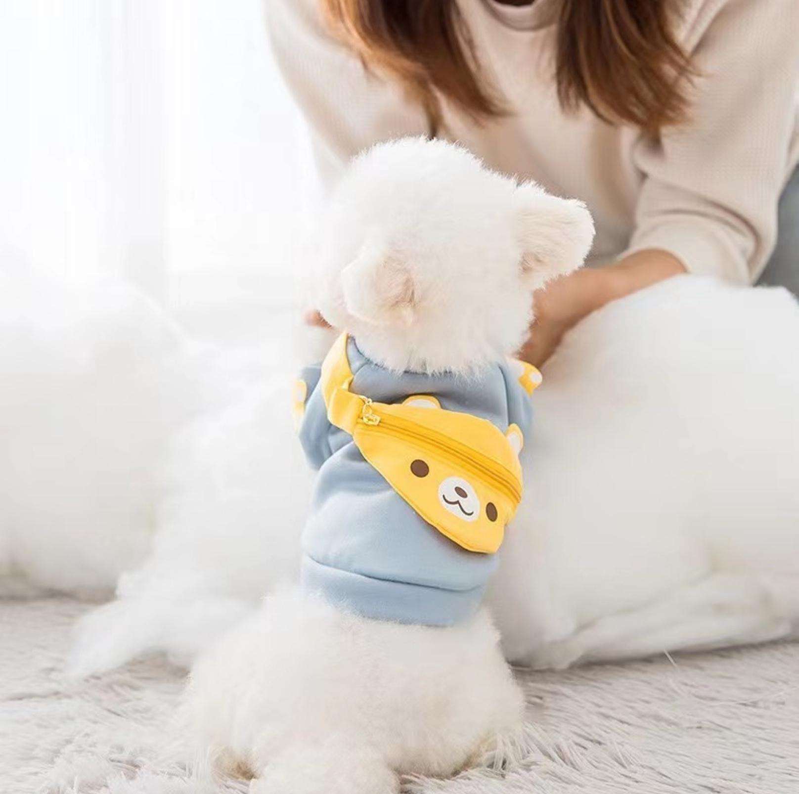 Warm and Fashionable Pet Sweater with Crossbody Bag