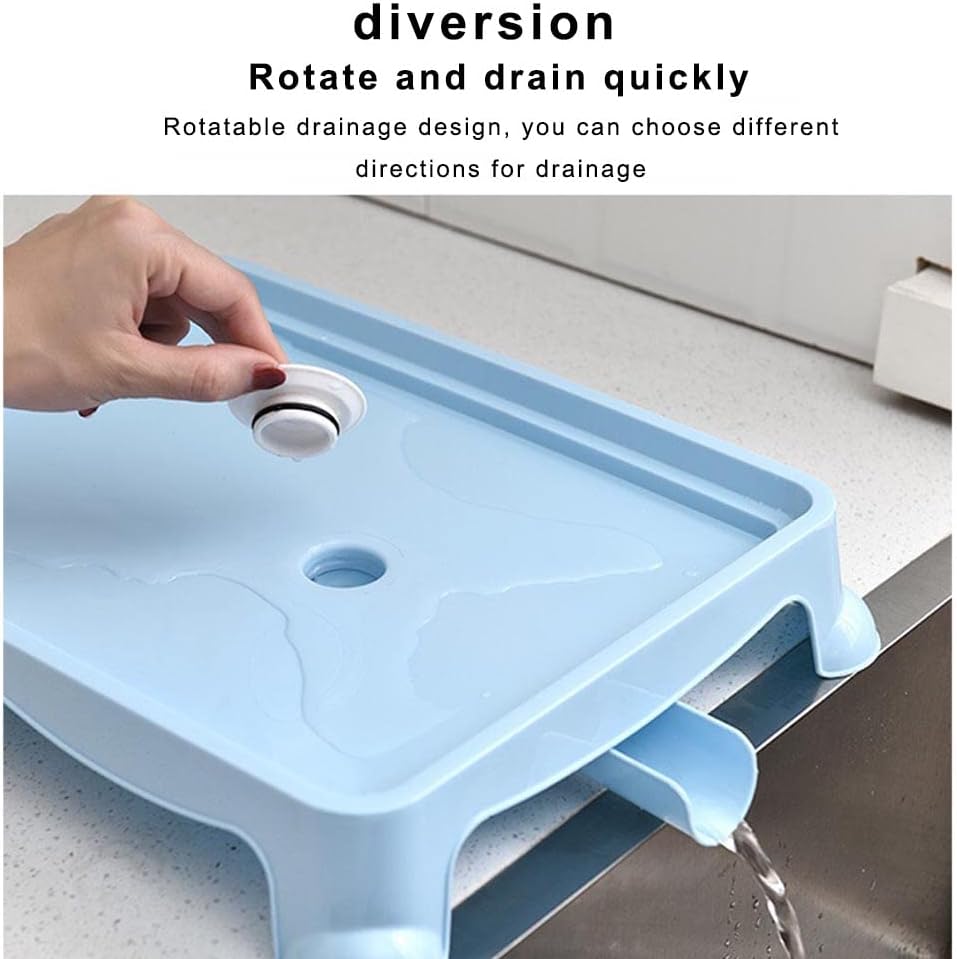 Dish Drying Rack with Lid. 2 Tier Dish Rack with Utensil Holder. Cup Holder and Dish Drainer for Kitchen Counter. Plastic Dish Drainer Shelf with Swivel Spout Dish Rack